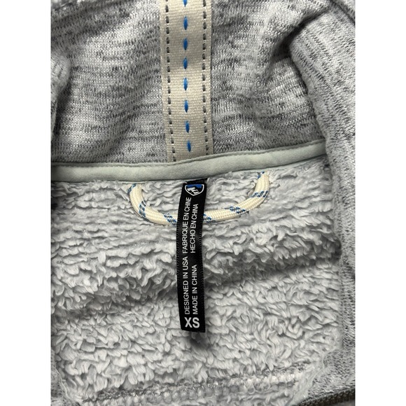 KUHL 1/4 Zip Sherpa High Pile Fleece Jacket Women's XS Fuzzy Gray Outdoors - Picture 4 of 7